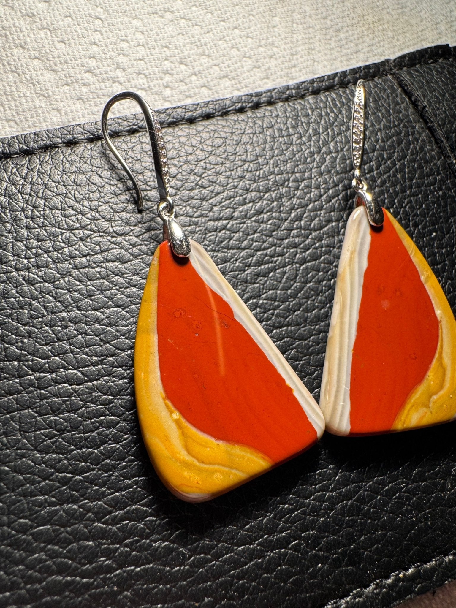 Wood Jasper Earrings "Chic"