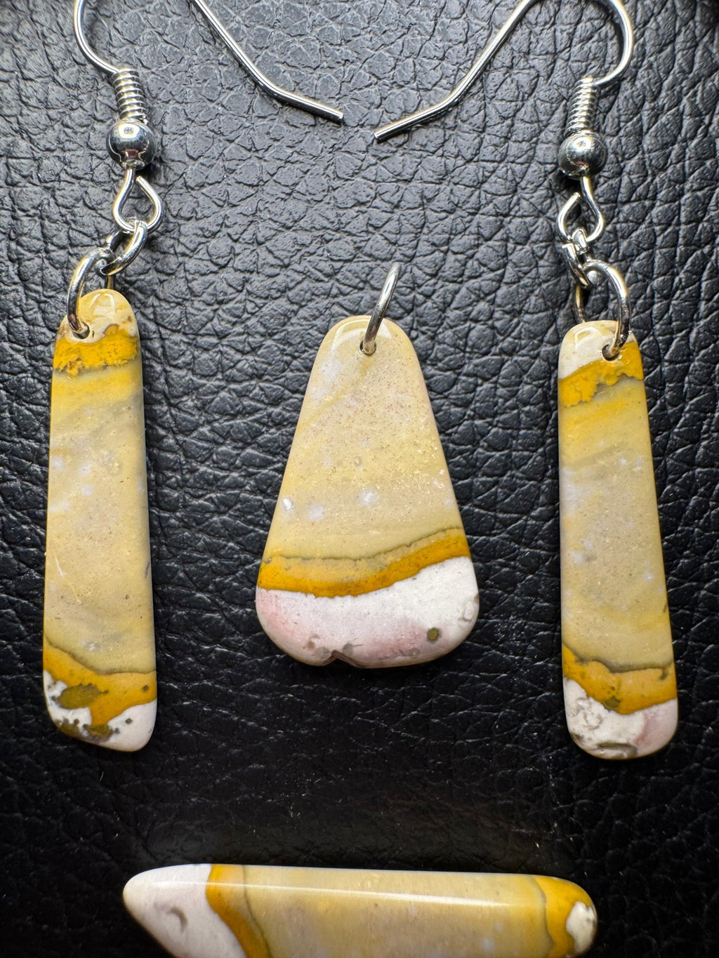 Bohnerzjaspis Schmuckset "Cream"