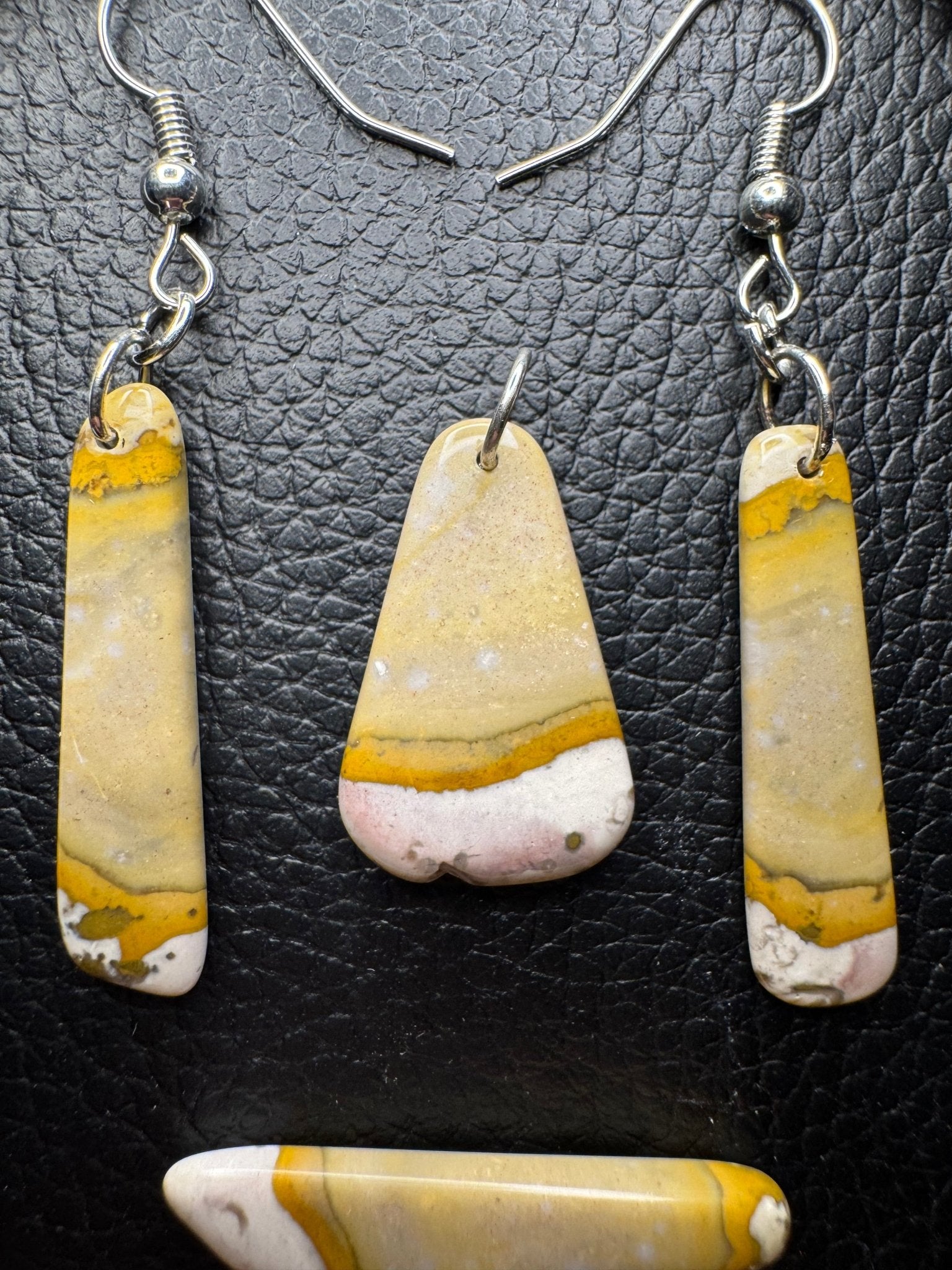 Bohnerzjaspis Schmuckset "Cream"