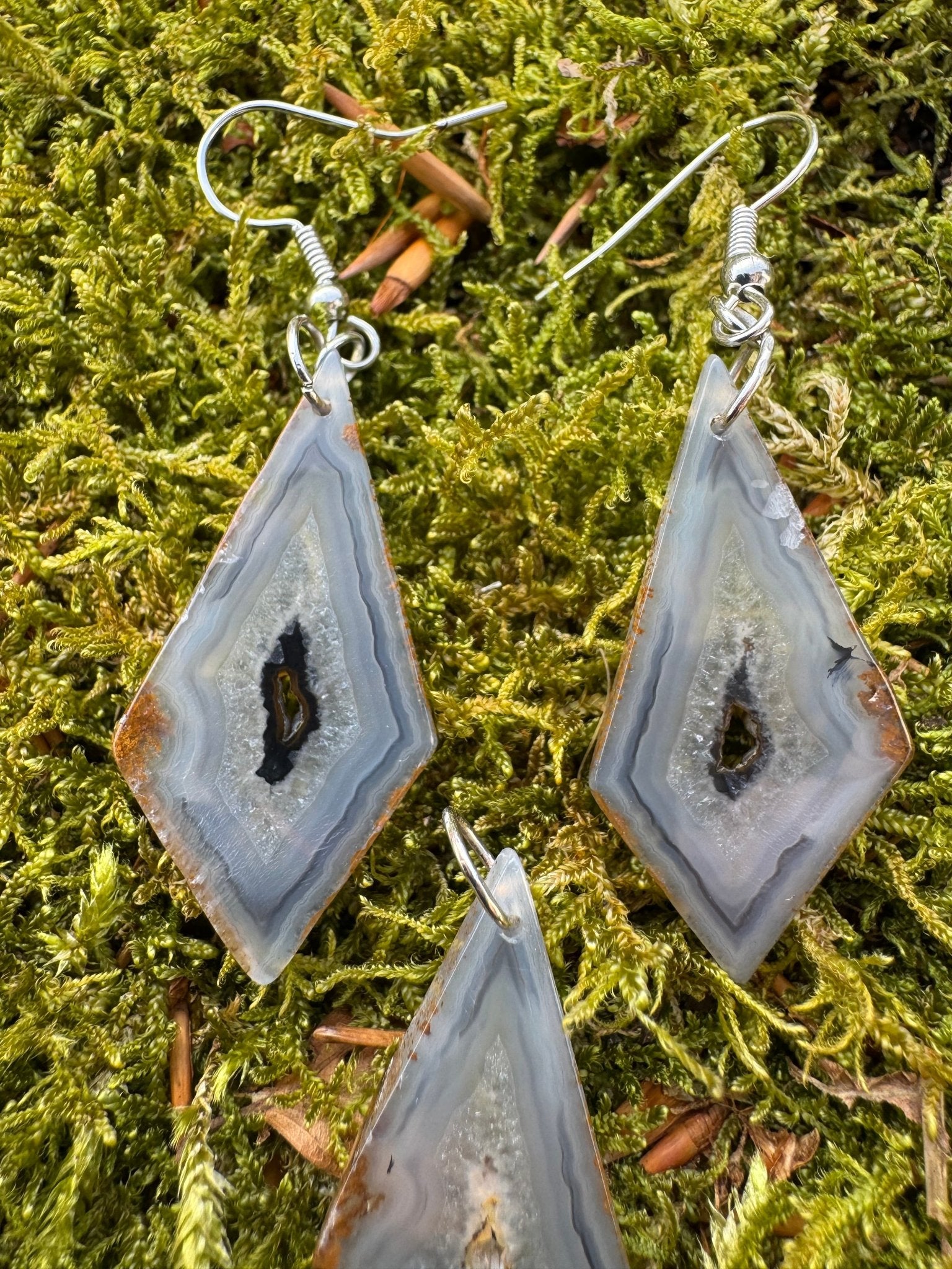 Paraiba Achat Schmuckset - Seltene Edelstein Ohrringe & Anhänger