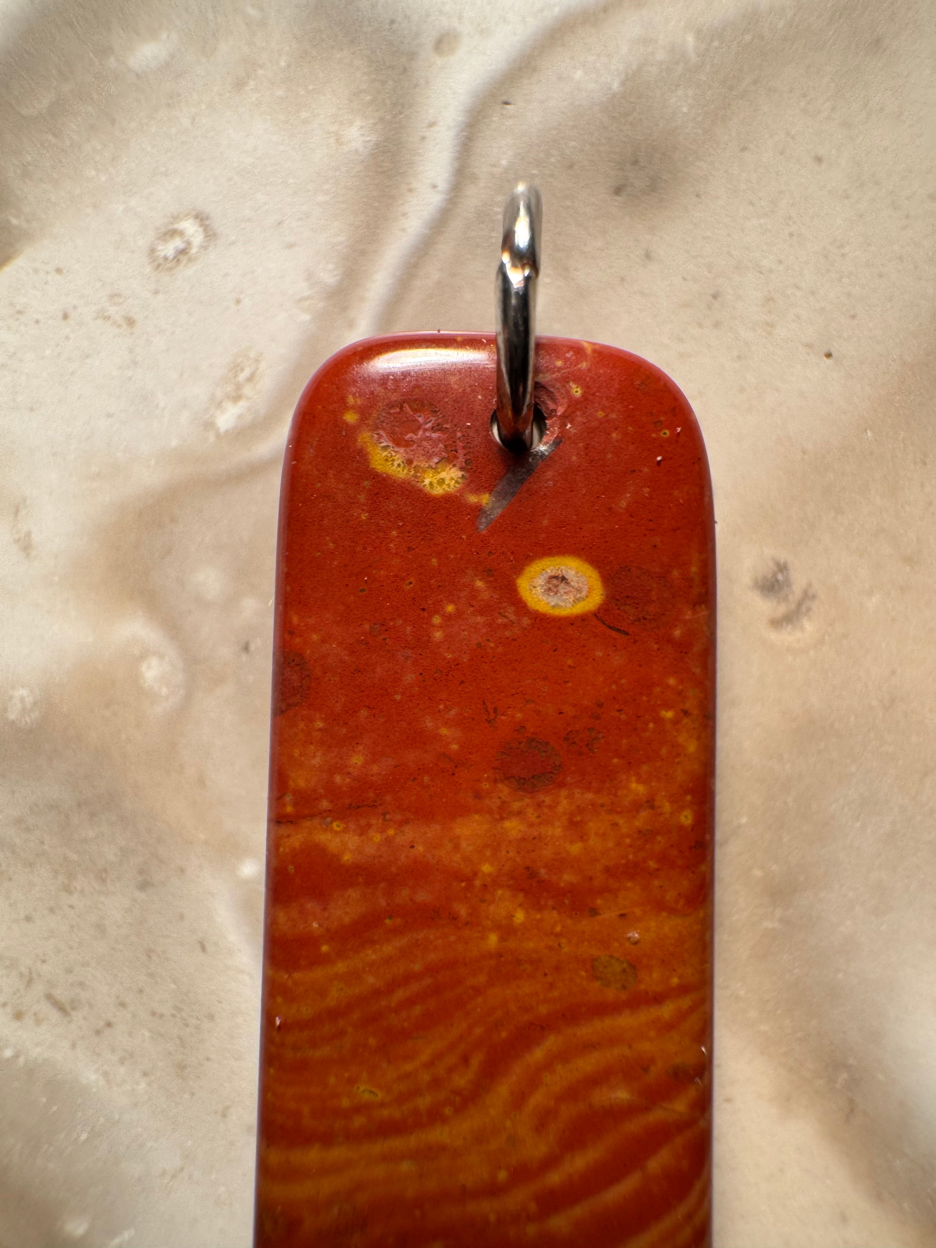 Handgefertigter Bohnerzjaspis Anhänger