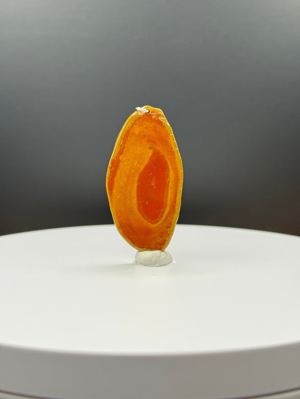 Bohnerzjaspis Anhänger viele Fossilien und Tiefenwirkung