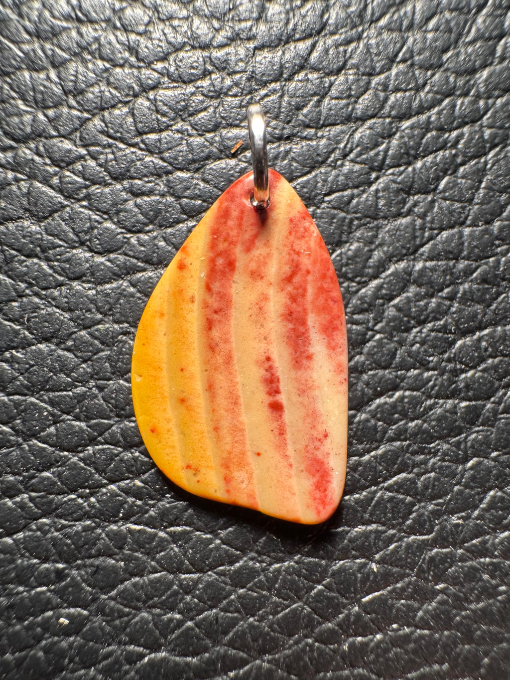 Bohnerzjaspis Anhänger Liesegangsche Ringe