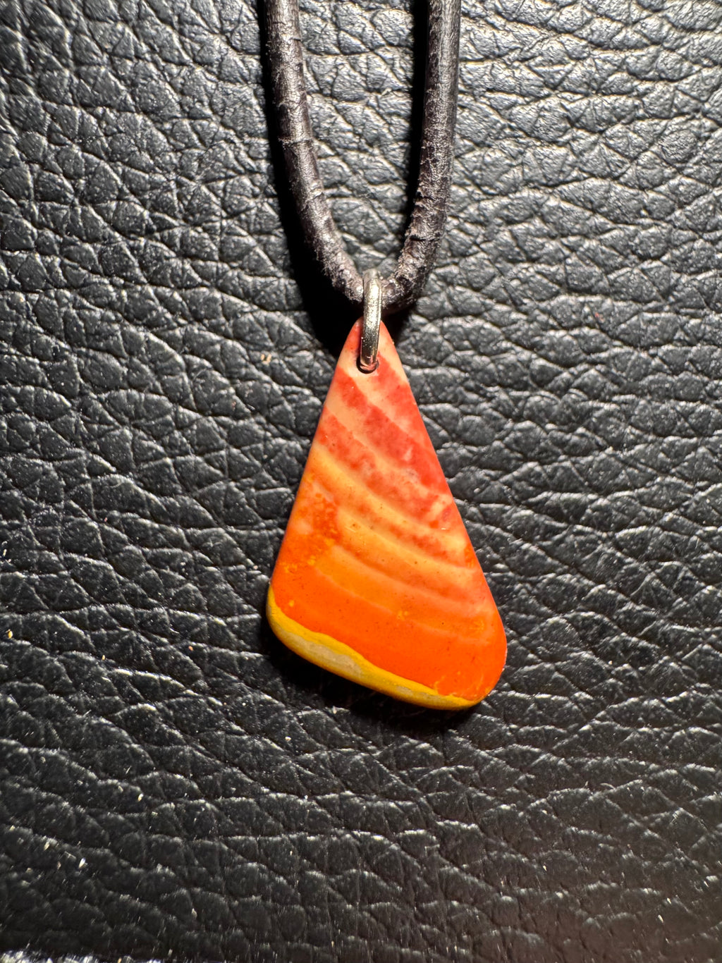 Bohnerzjaspis Anhänger Liesegangsche Ringe