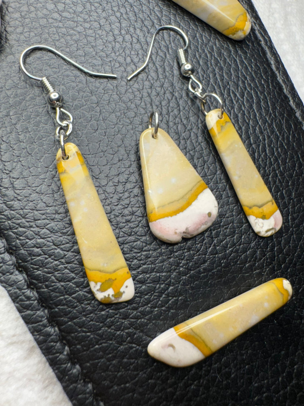 Bohnerzjaspis Schmuckset "Cream"