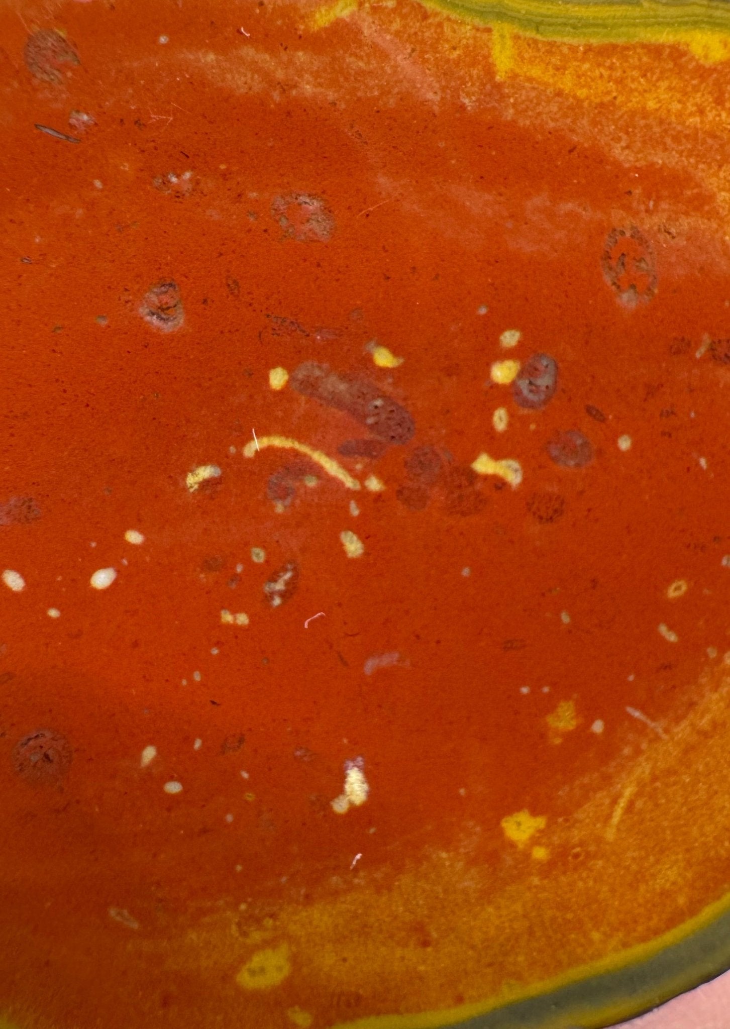 Bohnerzjaspis Anhänger viele Fossilien