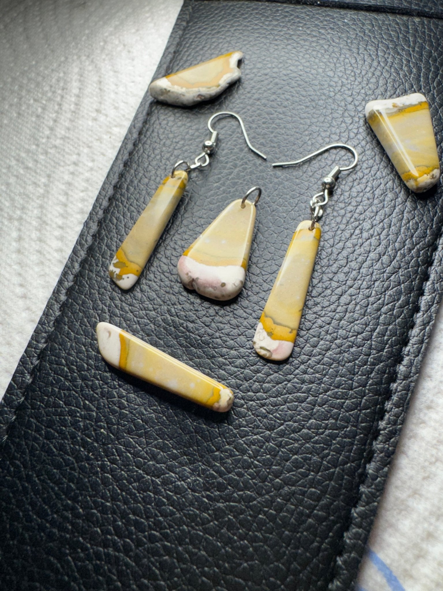 Bohnerzjaspis Schmuckset "Cream"