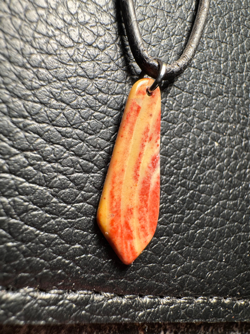 Bohnerzjaspis Anhänger Liesegangsche Ringe