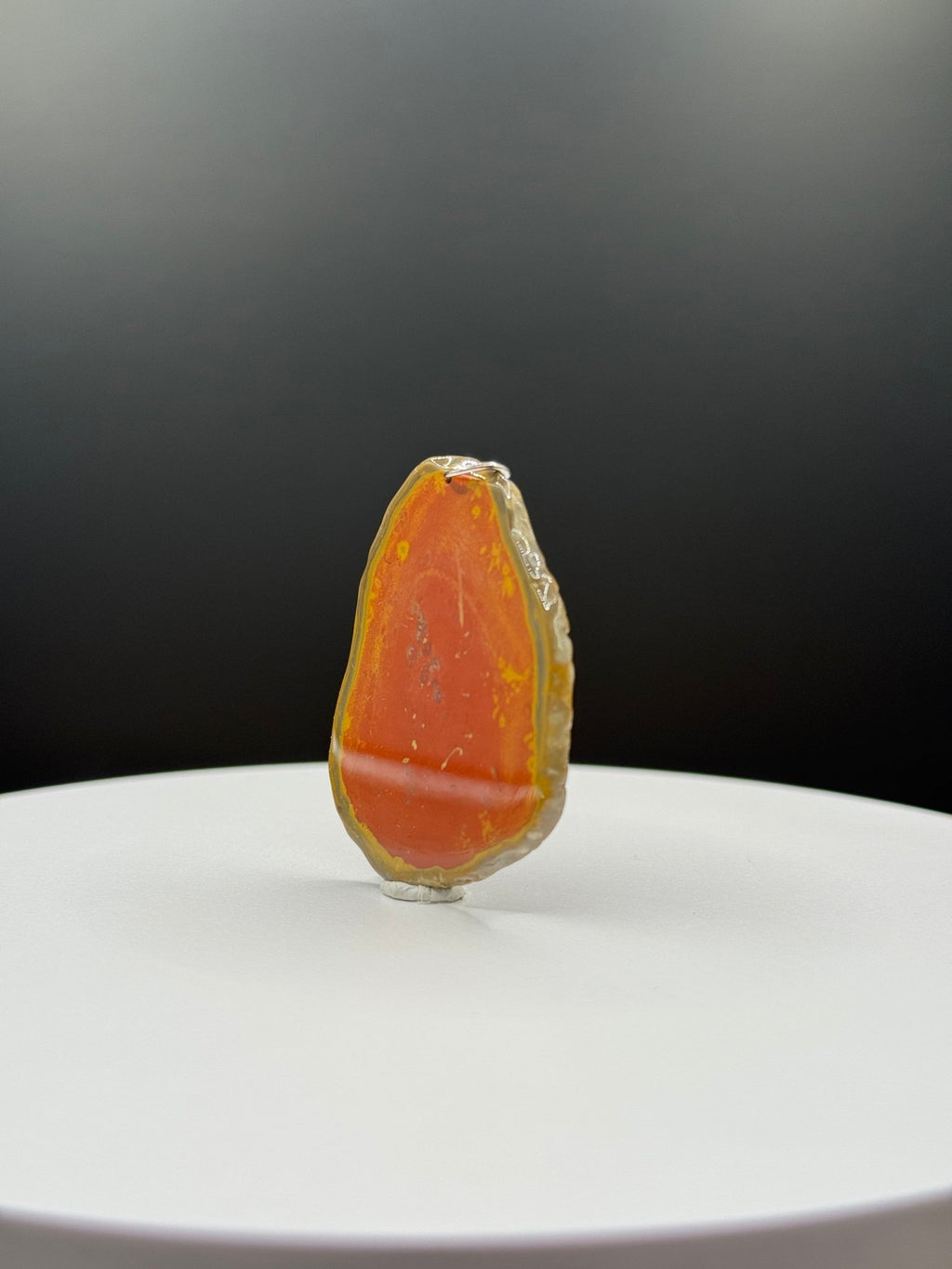 Bohnerzjaspis Anhänger viele Fossilien