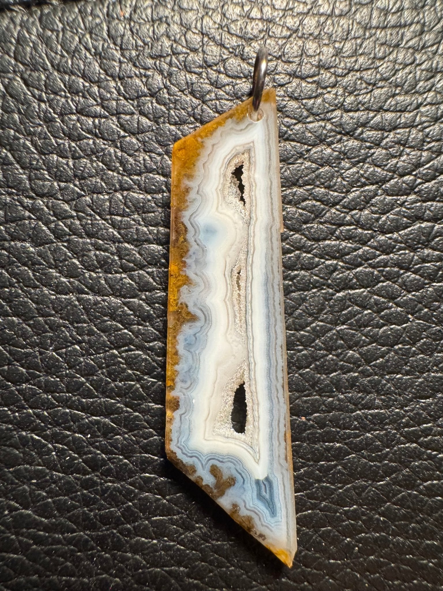 Paraiba Agate Pendant, Square