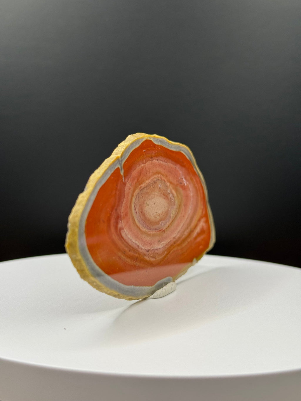 Große Bohnerzjaspis Scheibe