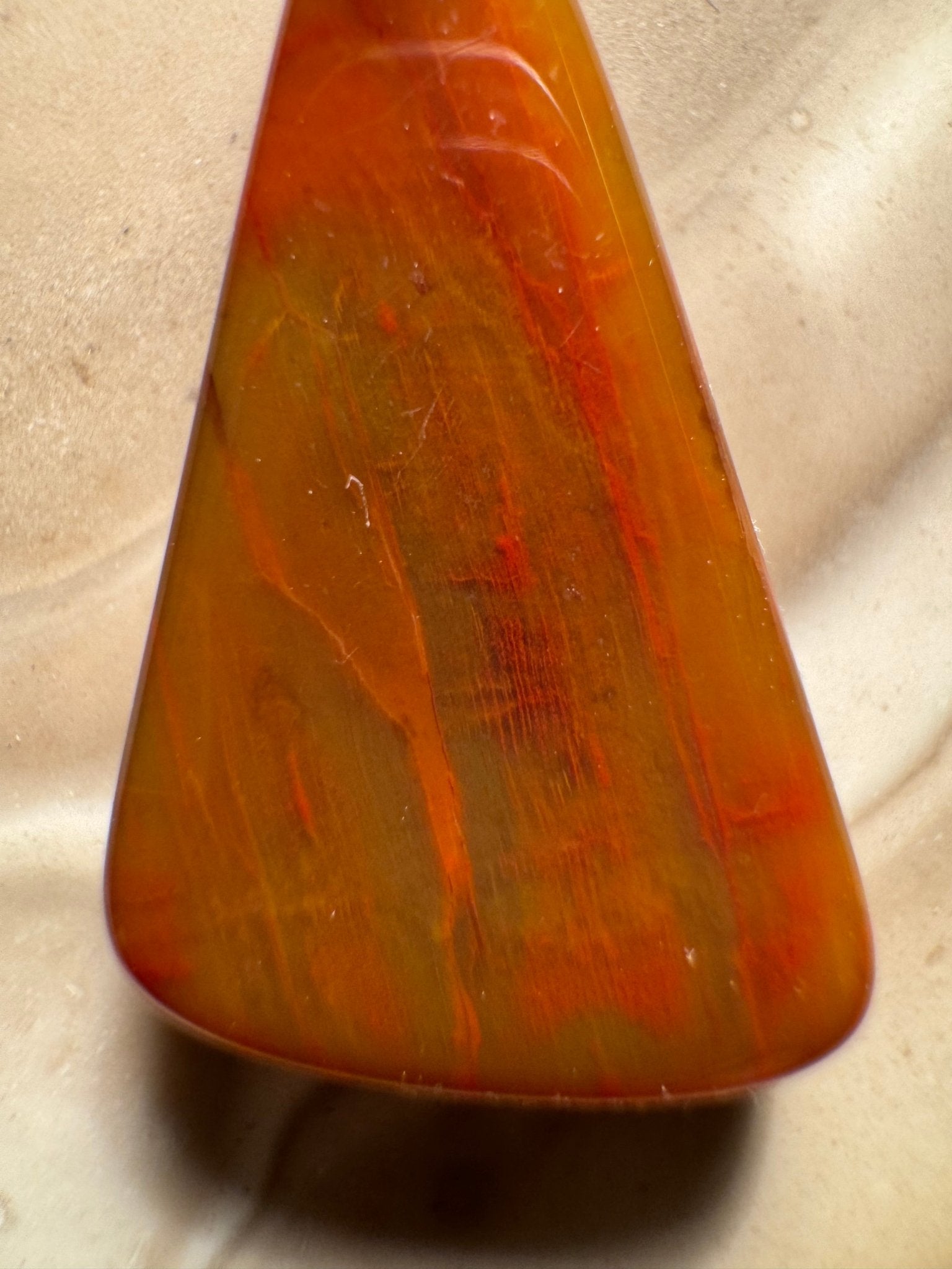 Handcrafted Petrified Rainbow Wood Pendant from Arizona