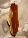 Handmade polished ore jasper pendant