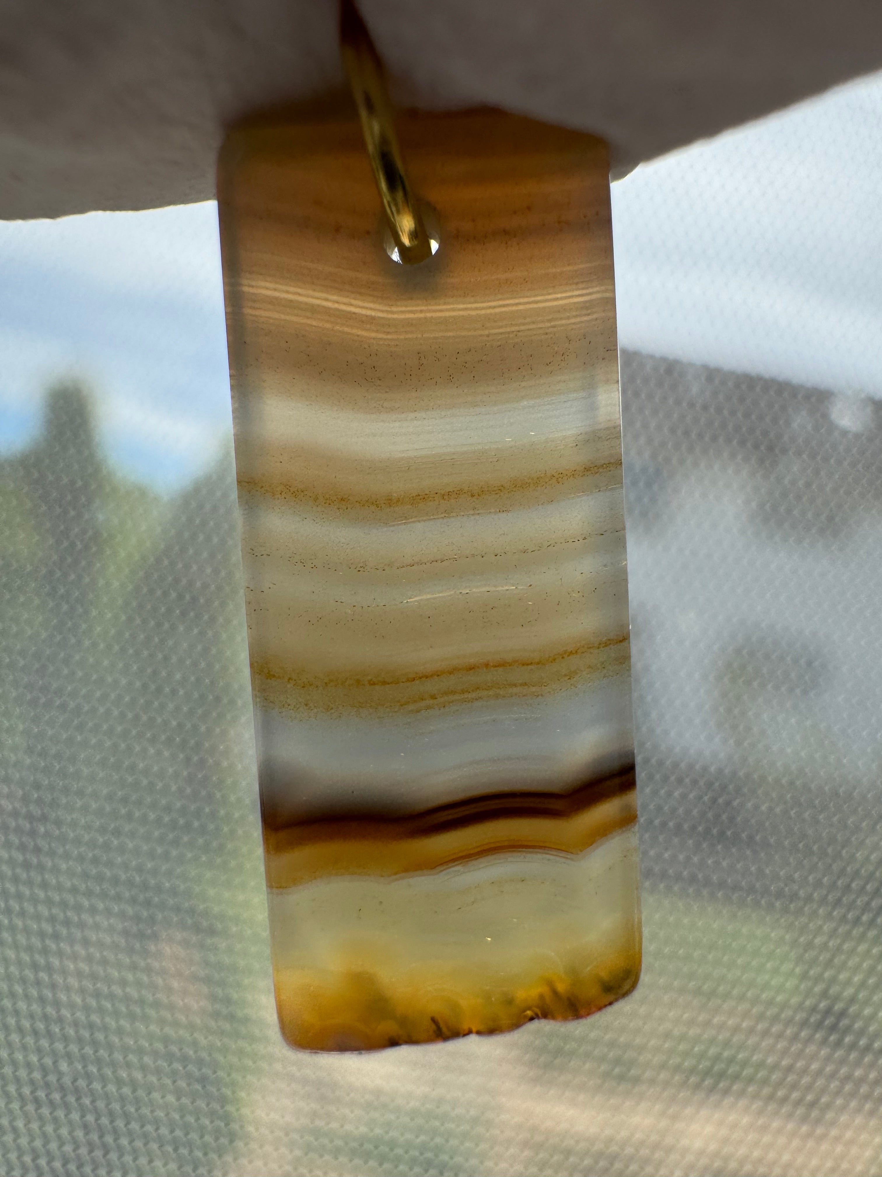 Handgearbeiteter Schmuck Anhänger aus Brasilianischem Achat