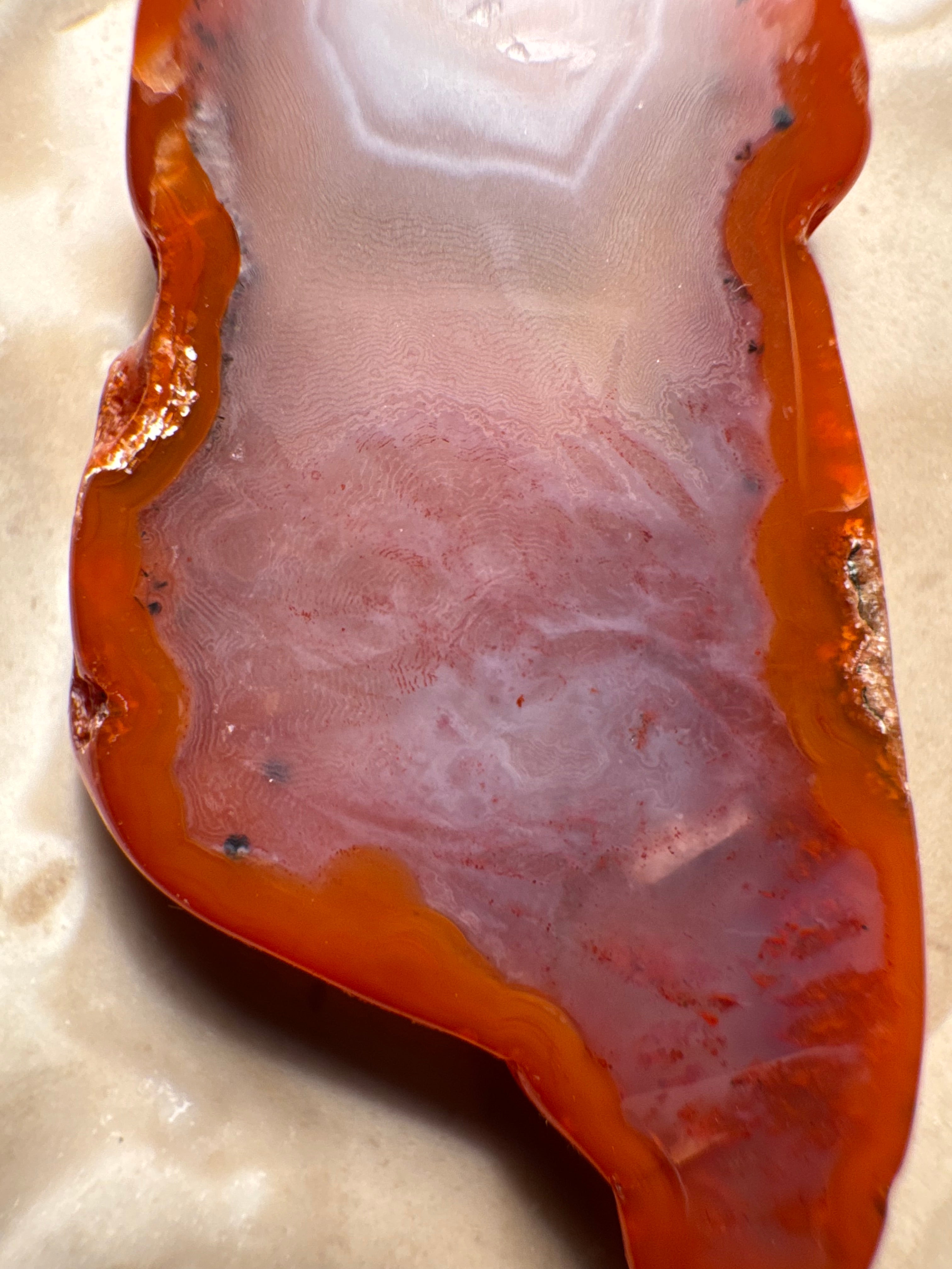 Achat Anhänger mit leuchtendem Orange