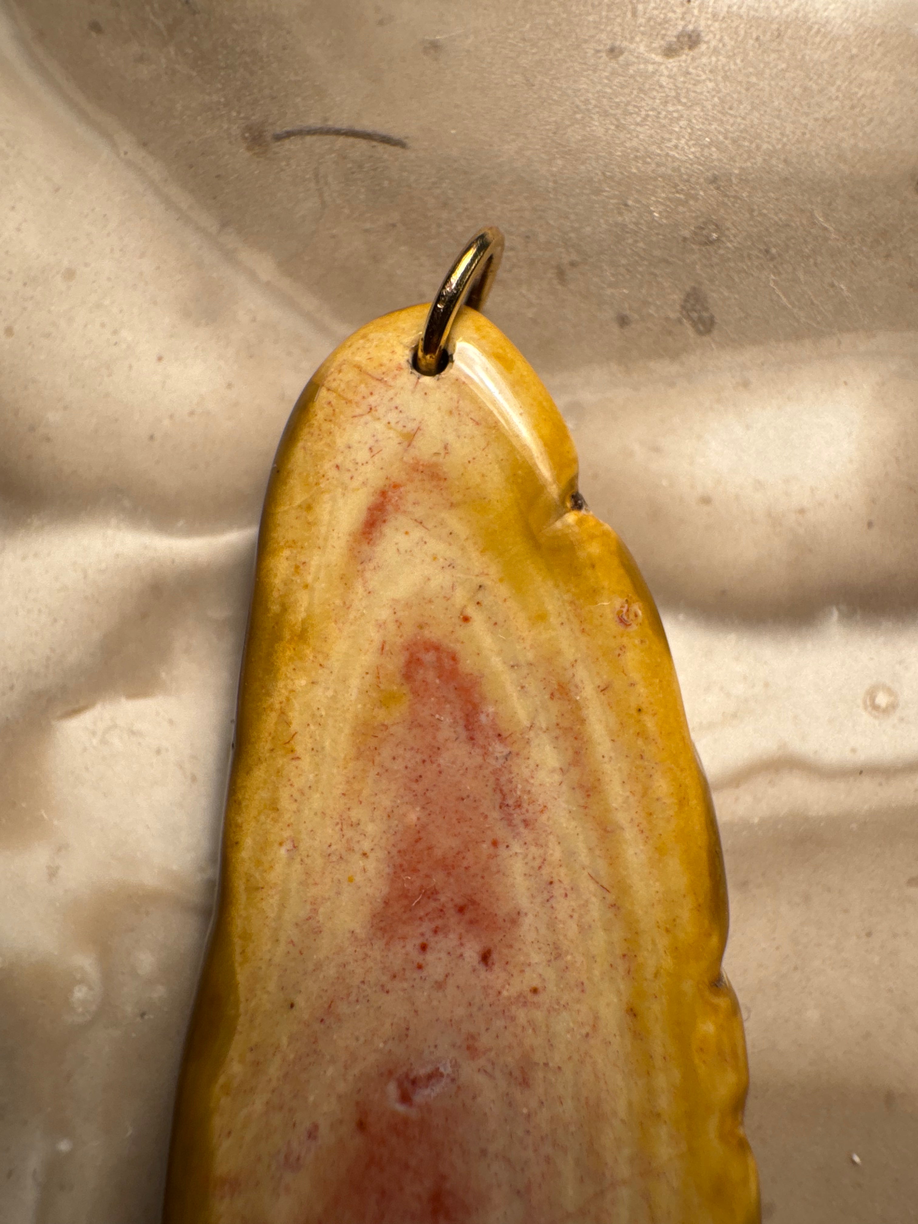 Handgefertigter Bohnerzjaspis Anhänger