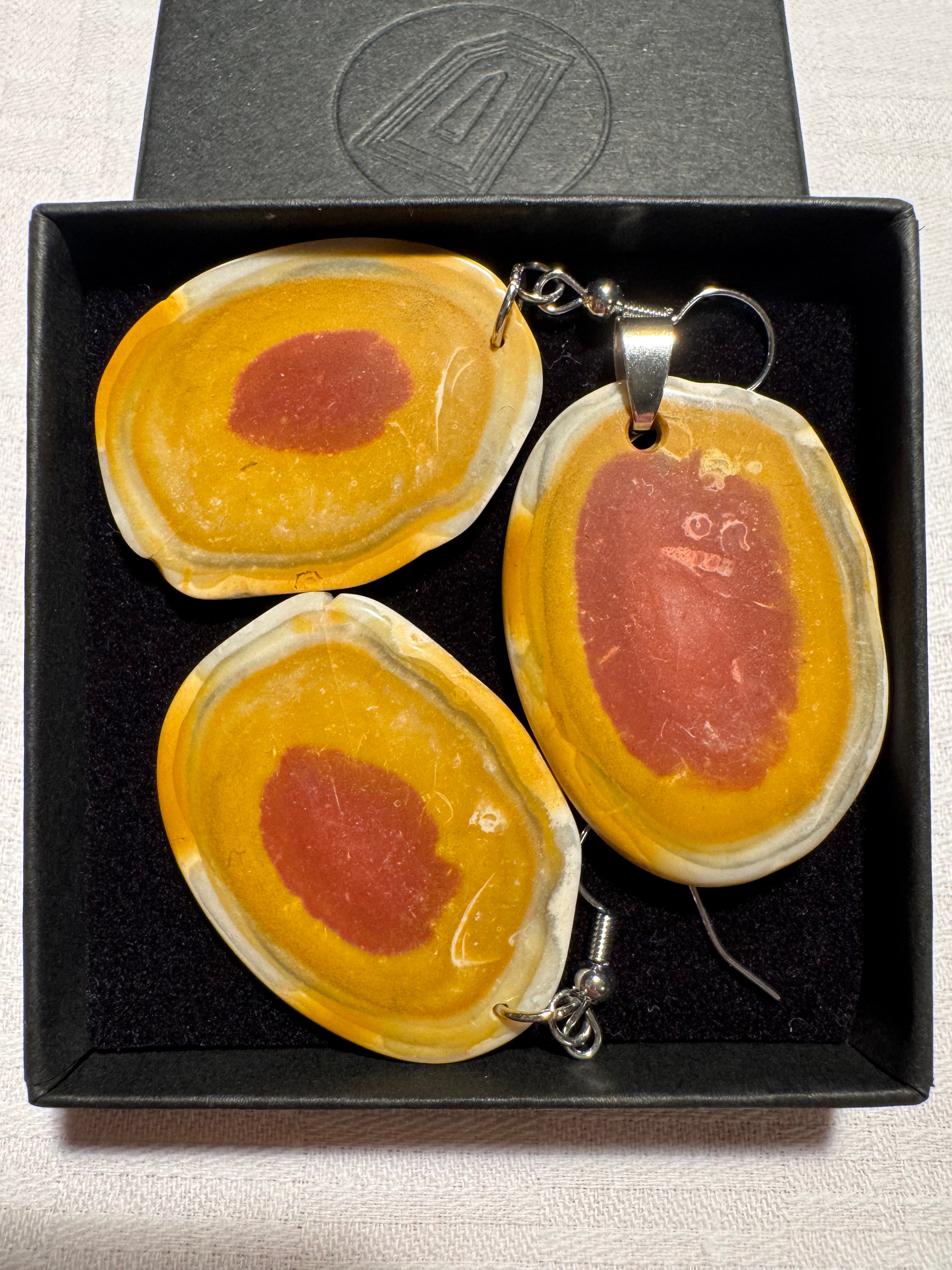 Bohnerzjaspis Schmuckset – Handgefertigt & Hochglanzpoliert