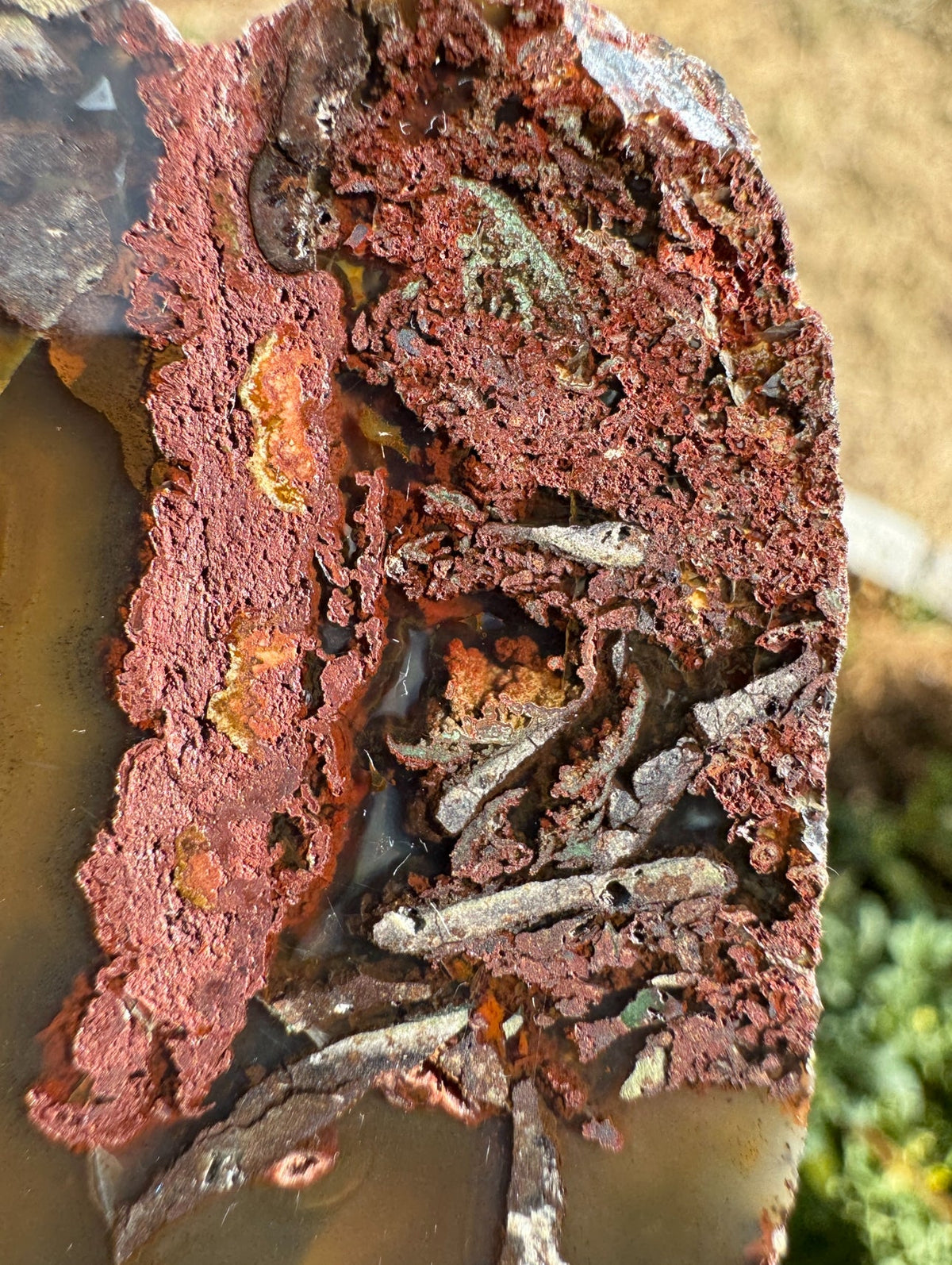 Achat Flachschliff aus Südbaden, erstklassige Politur - Mineralien Manufaktur
